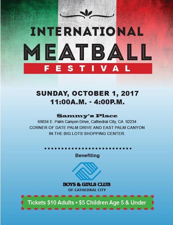 The Annual International Meatball Festival – This Sunday – October 1st