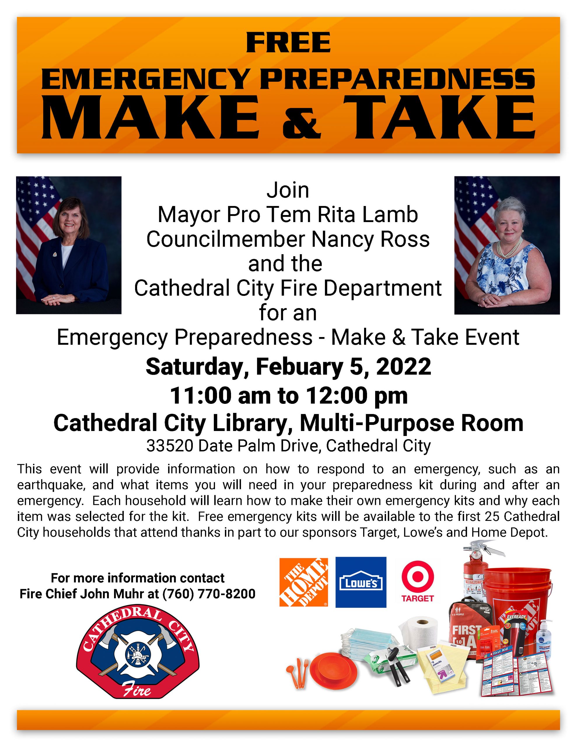 Emergency Preparedness Make & Take Event