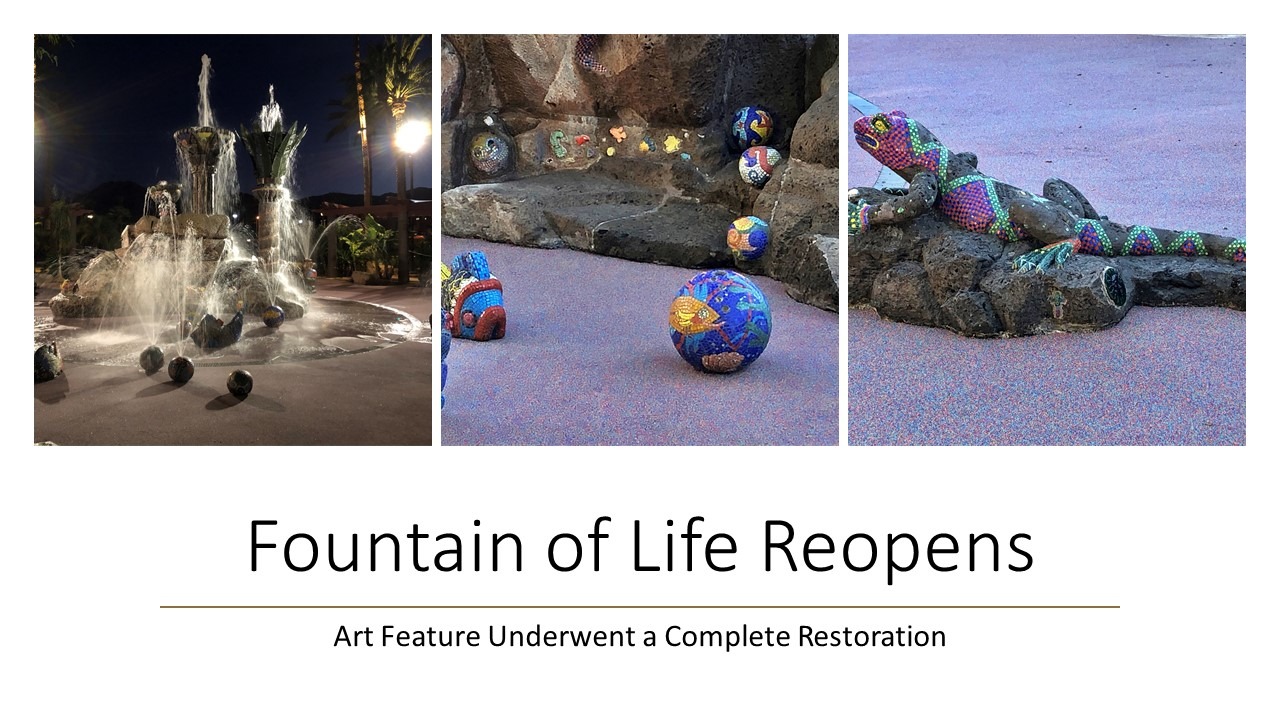 “Fountain of Life” Reopens in Time for the Hot Air Balloon Festival and Art Show