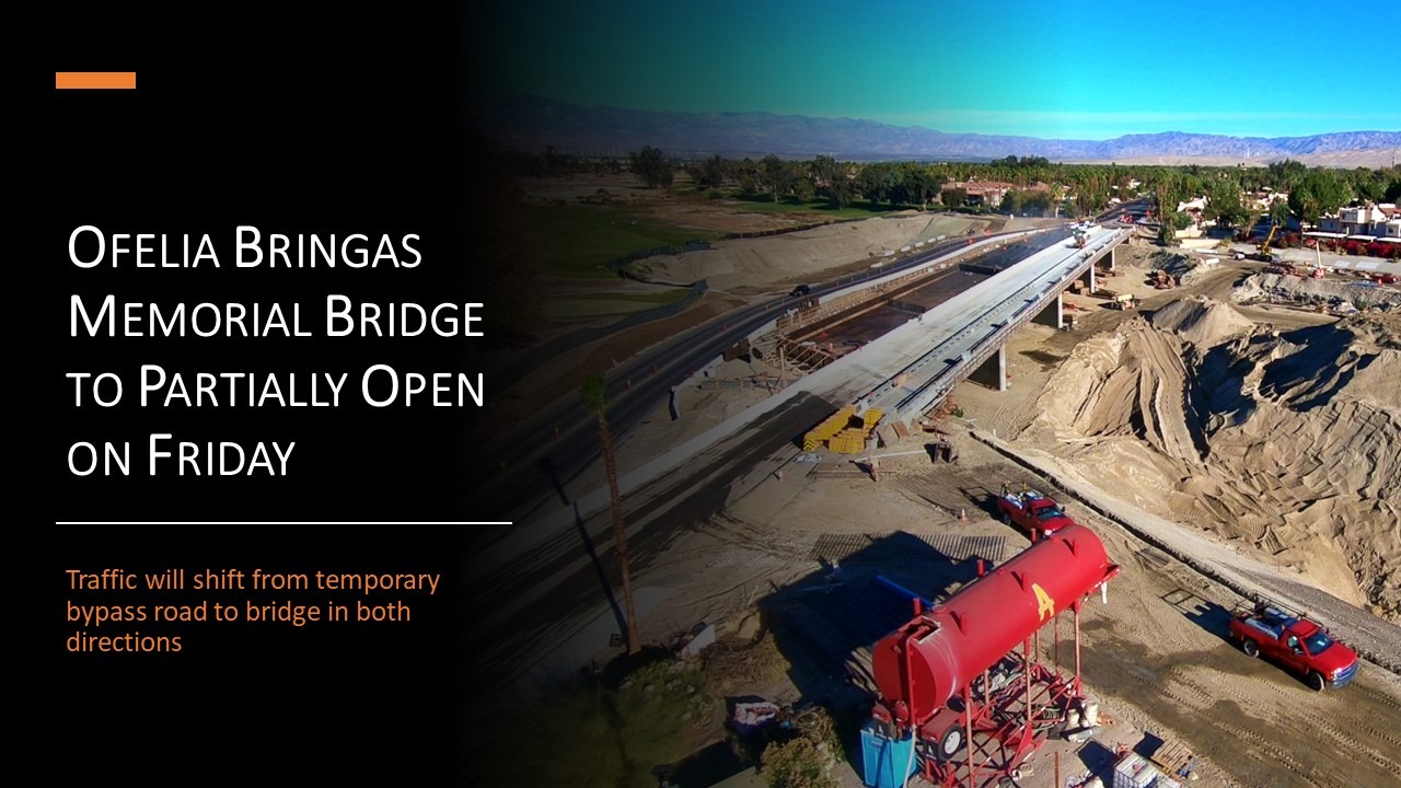Ofelia Bringas Memorial Bridge to Partially Open on Friday Afternoon