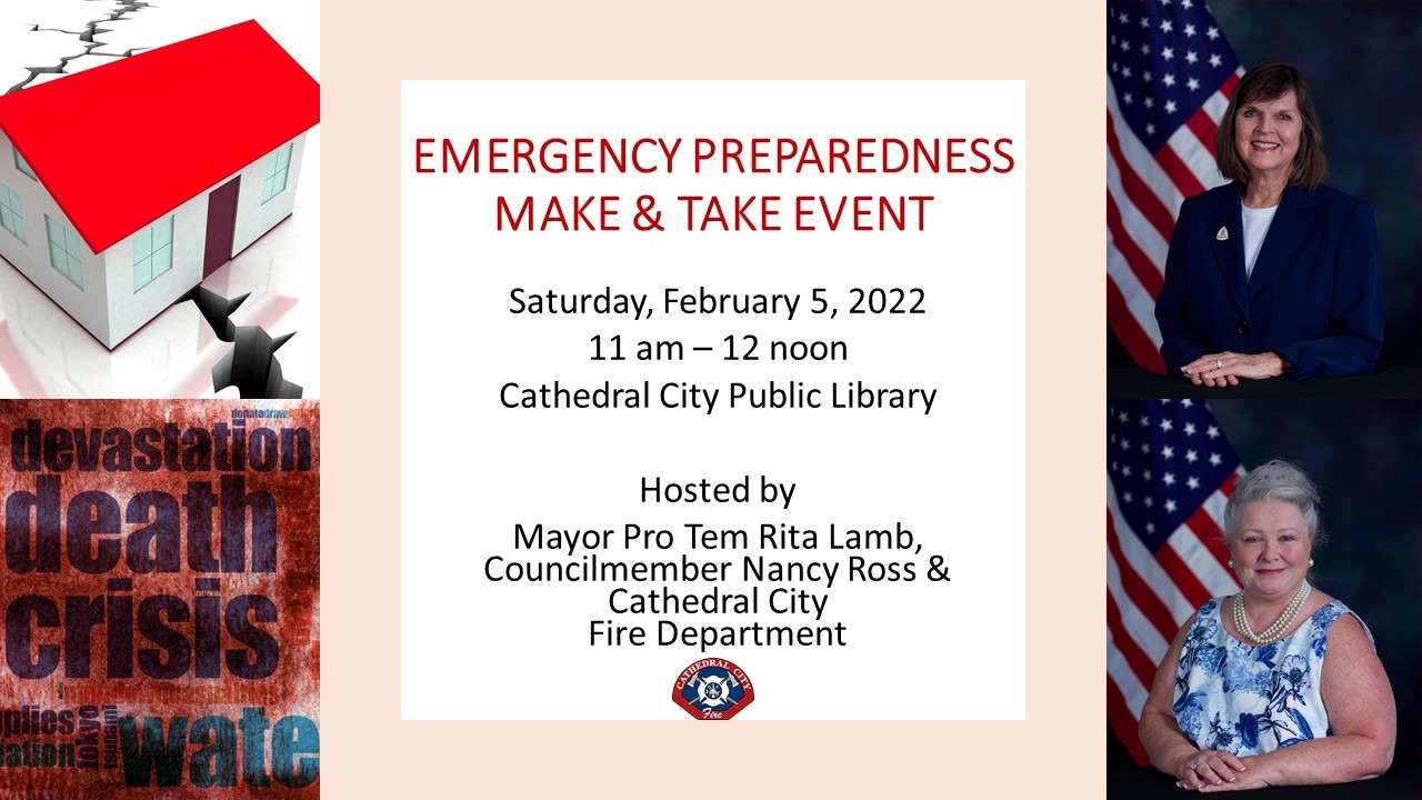 Emergency Preparedness – Make & Take Event Happening this Saturday