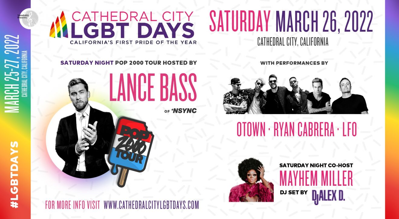 Up to 300 Cathedral City Residents Can Get Free “Pop 2000 Tour” Tickets Featuring Lance Bass