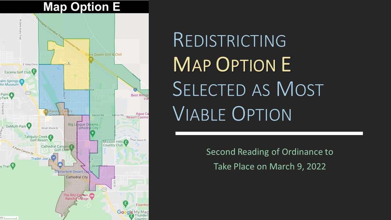 City Council Selects Redistricting Map Option E