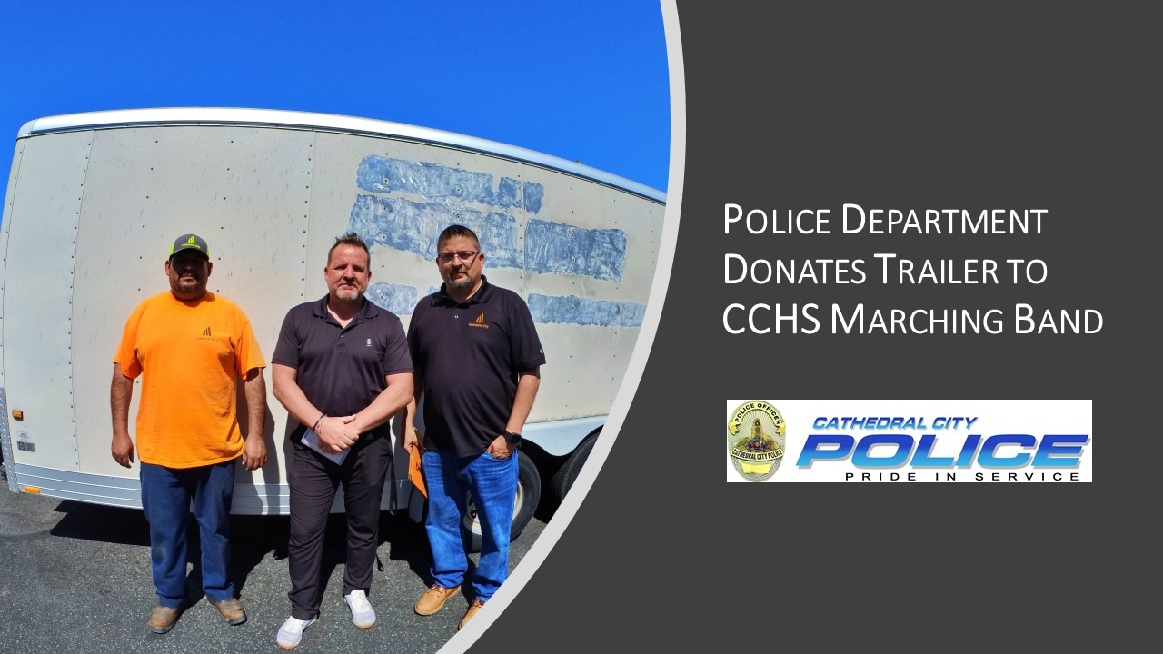 Police Department Donates Trailer to CCHS Marching Band