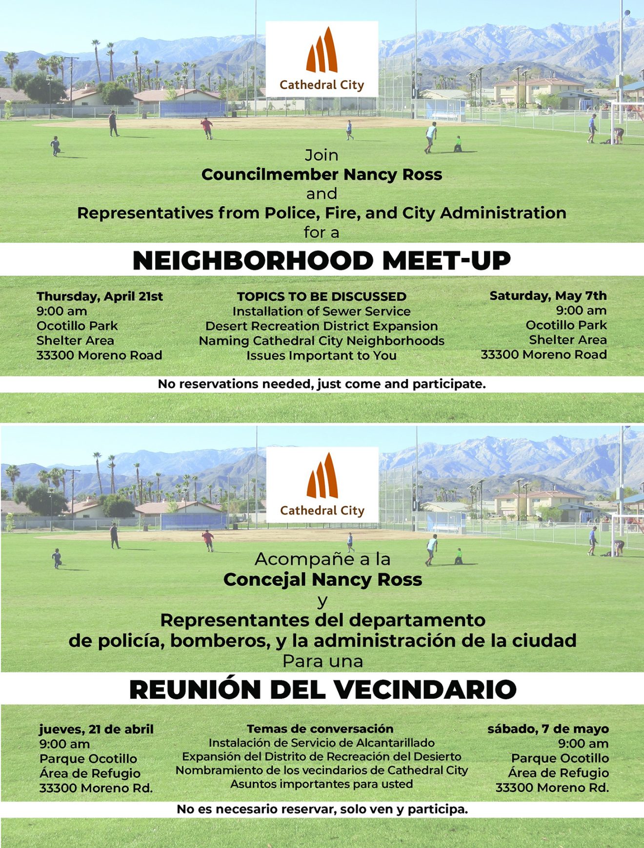 Ocotillo Park Neighborhood Meet-Up Happens this Saturday