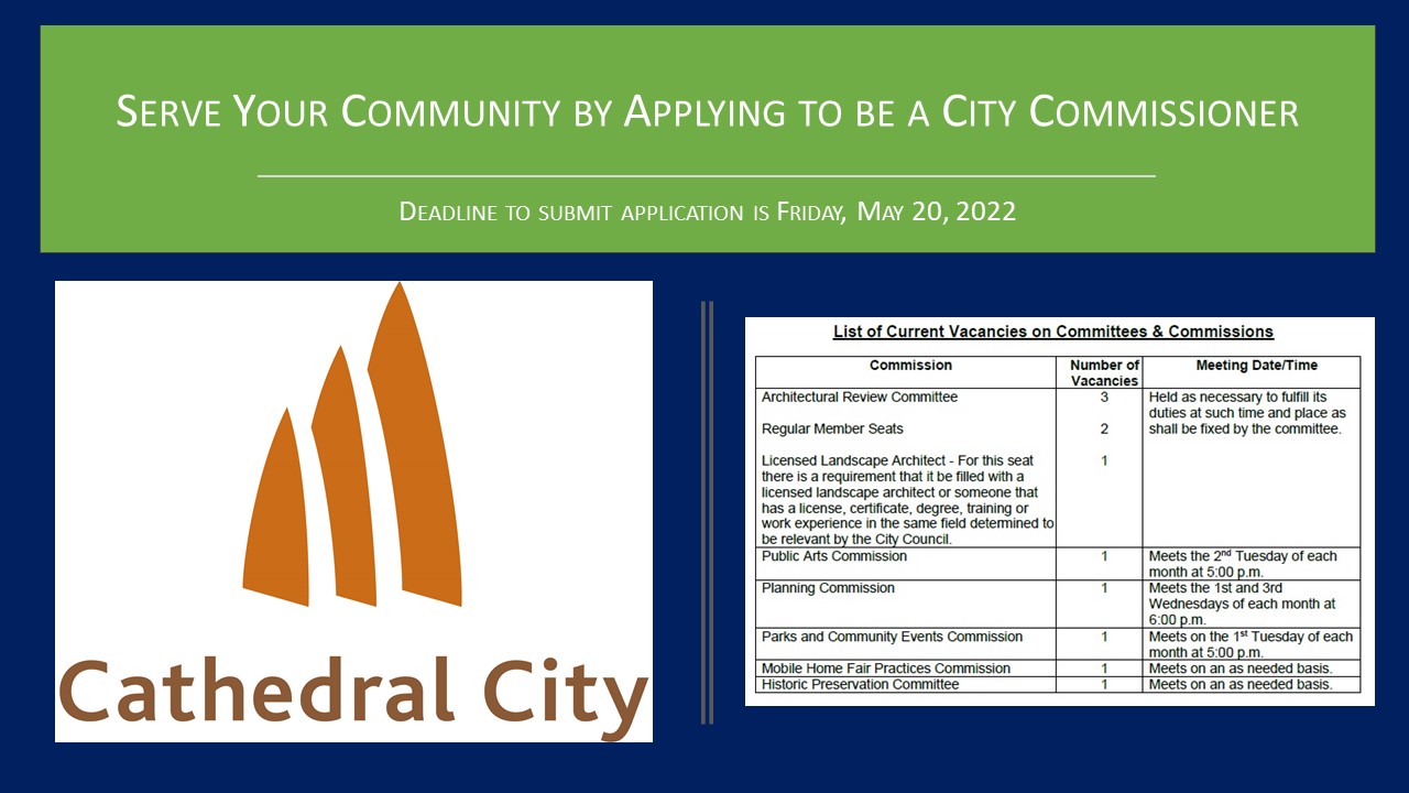 Notice of Vacancies for City Commissions/Committees