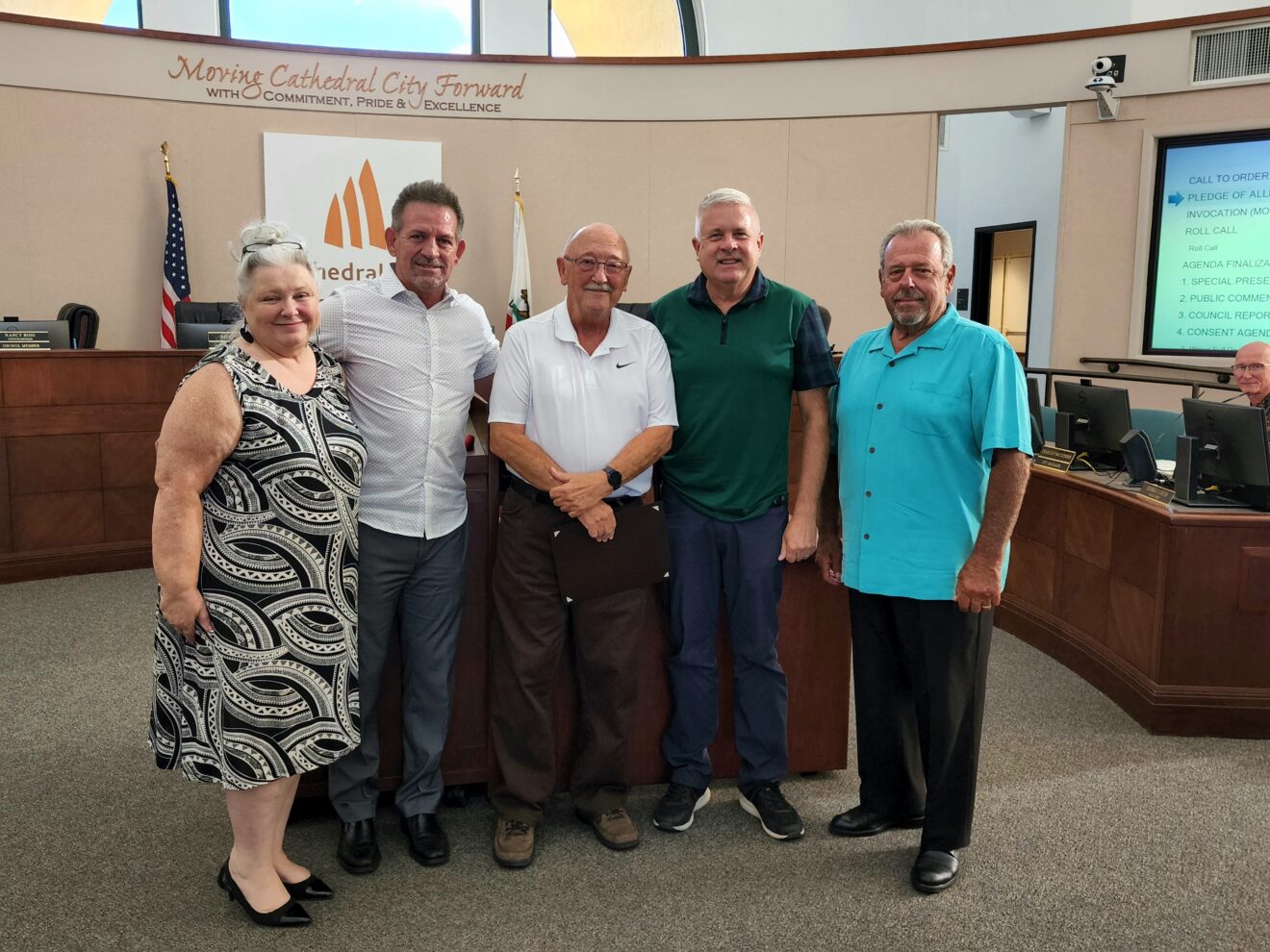 Cathedral City Mayor and City Council Recognize Outgoing Commissioners at Aug. 24, 2022, Meeting