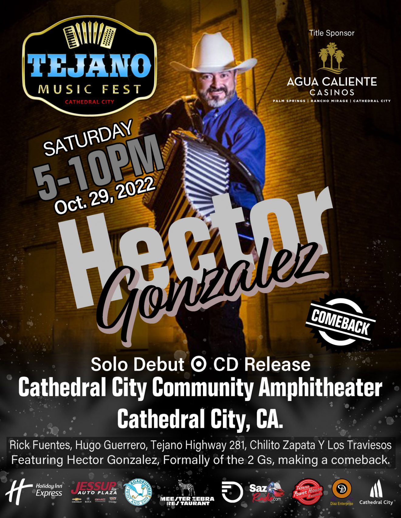 New Artist Announced, Tickets Still Available for 2022 Tejano Music Fest in Cathedral City