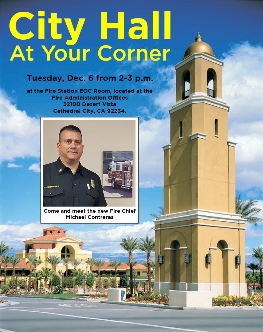 “City Hall at Your Corner” Returns In-Person with New Fire Chief on Tuesday, Dec. 6, 2022, at 2 P.M.