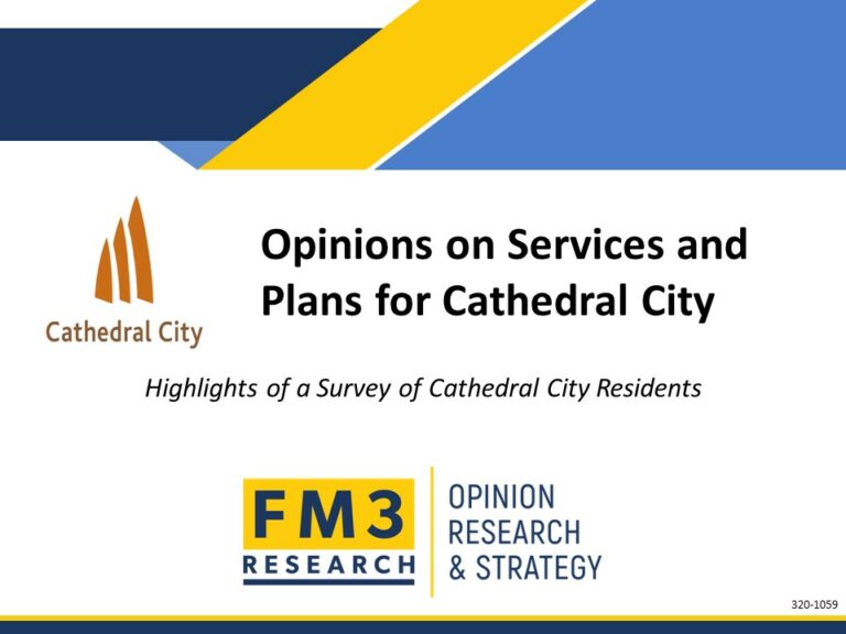 Community Survey Released as Part of Cathedral City's FiveYear Strategic Planning Process