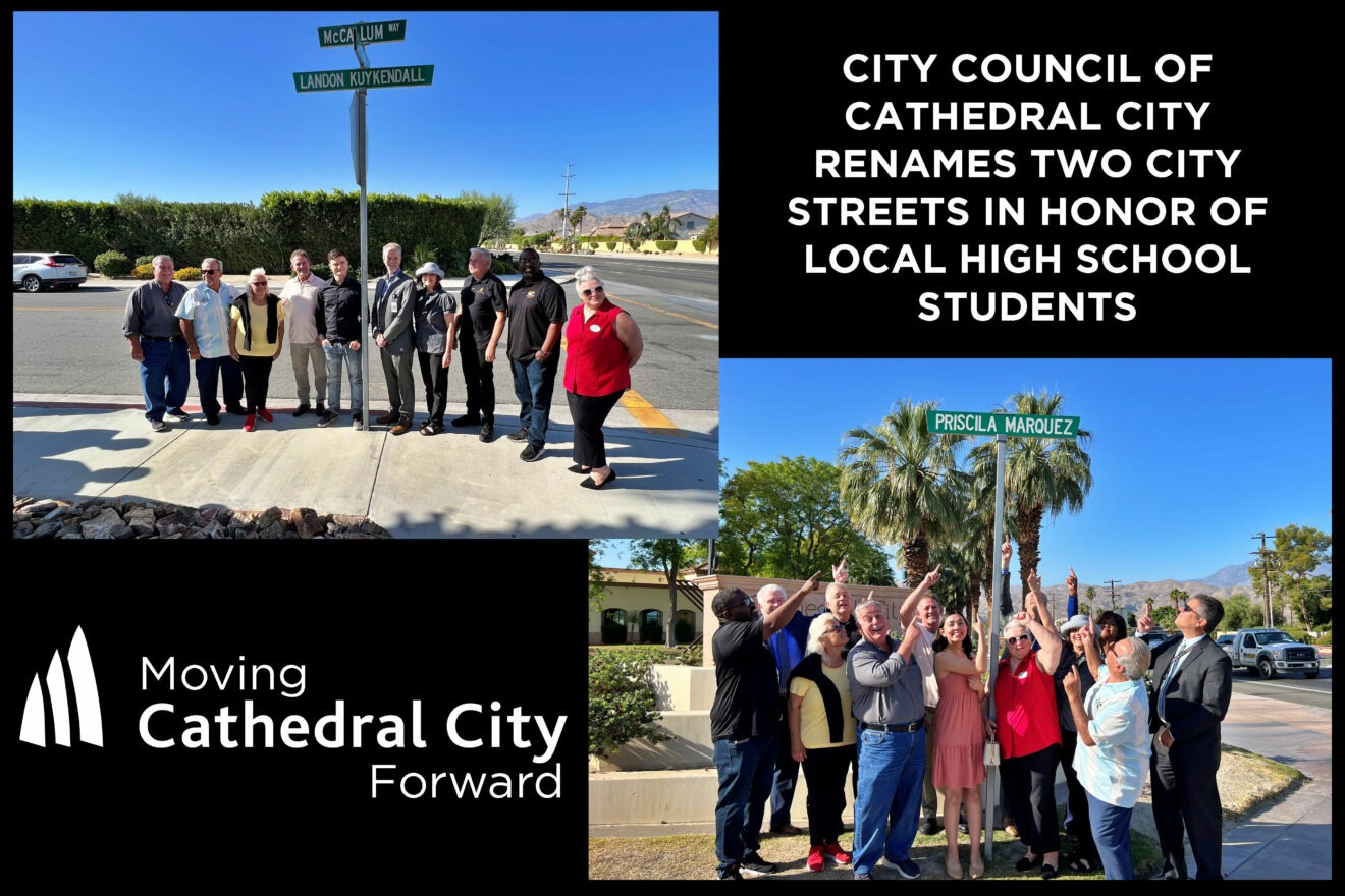 City Council of Cathedral City Renames Two City Streets in Honor of Local High School Students