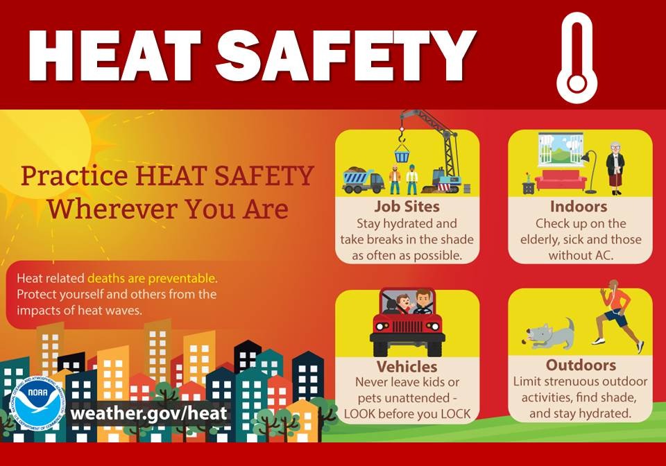 National Weather Service Offers Tips for Staying Healthy and Safe During a Heat Wave