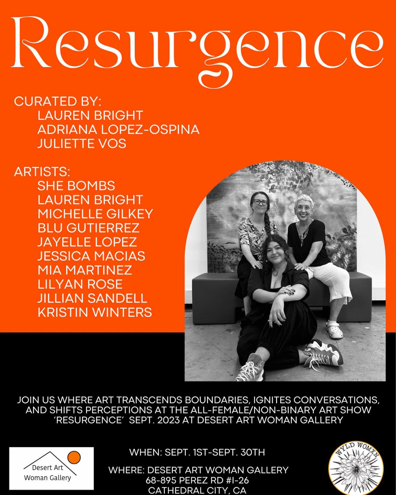 “RESURGENCE” All-Female/Non-binary Art Show at Desert Art Woman Gallery Welcomes Programming Partner Wyld Womxn Feminist Art Collective