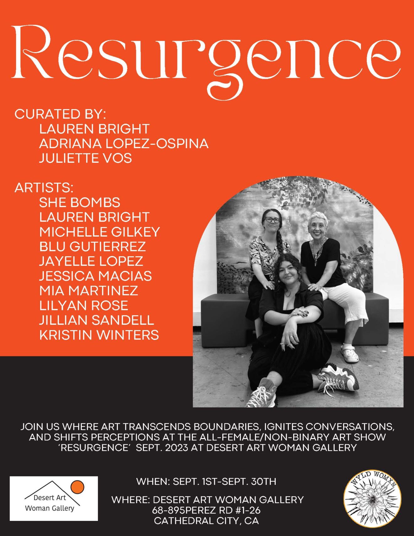 “RESURGENCE” All-female/non-binary art show at Desert Art Woman Gallery welcomes programming partner Wyld Womxn Feminist Art Collective