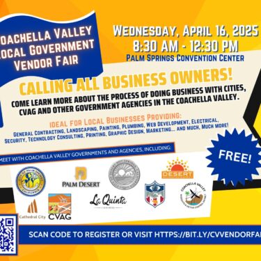 City of Cathedral City to Participate in Coachella Valley Local Government Vendor Fair on Wednesday, April 16, 2025