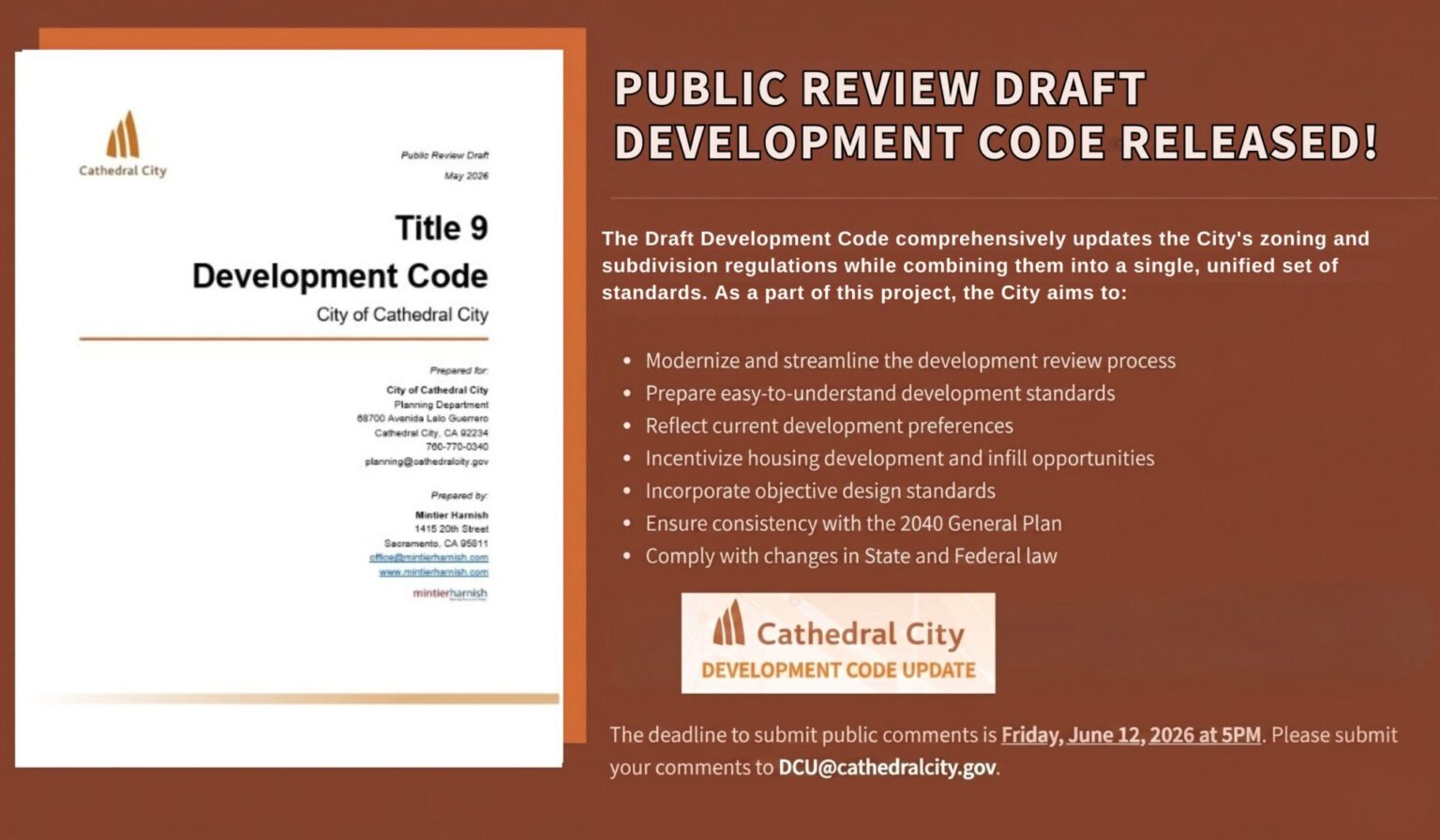 Your City, Your Code: Draft Development Code Now Open for Public ...